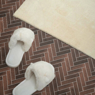 Panou decorativ pătrat Oțel inspirat din lemn