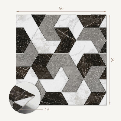 Panou decorativ pătrat Placi elegante într-un model geometric