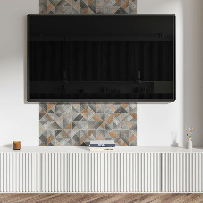 Panou decorativ bucatarie pătrat Triunghiuri geometrice în stil