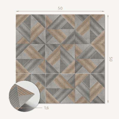 Panou decorativ bucatarie pătrat Triunghiuri geometrice în stil