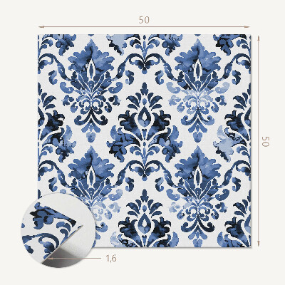 Panou decorativ pătrat Model de flori în stil baroc