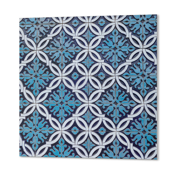 Panou decorativ pătrat Motiv floral cu model geometric