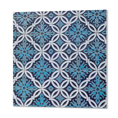 Panou decorativ pătrat Motiv floral cu model geometric