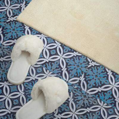 Panou decorativ pătrat Motiv floral cu model geometric