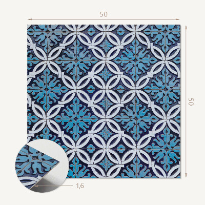 Panou decorativ pătrat Motiv floral cu model geometric
