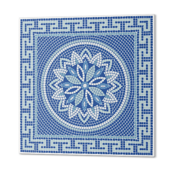 Panou decorativ bucatarie pătrat Mozaic cu accent floral