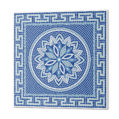 Panou decorativ bucatarie pătrat Mozaic cu accent floral