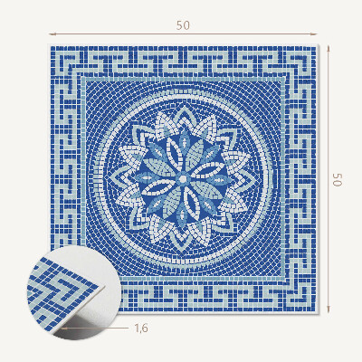 Panou decorativ bucatarie pătrat Mozaic cu accent floral