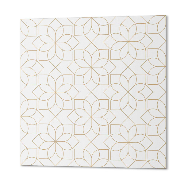 Panou decorativ bucatarie pătrat Motiv floral modern cu forme geometrice