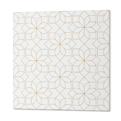Panou decorativ bucatarie pătrat Motiv floral modern cu forme geometrice