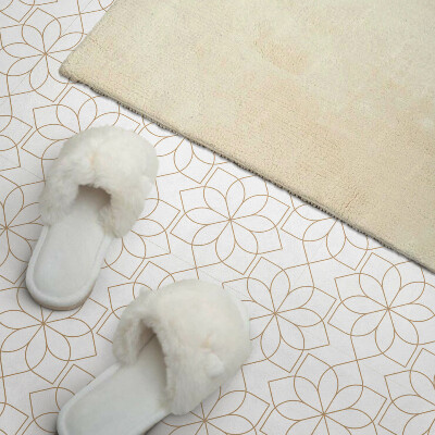Panou decorativ bucatarie pătrat Motiv floral modern cu forme geometrice