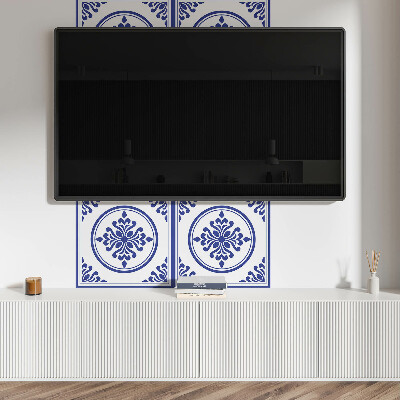Panou decorativ pătrat Cercuri elegante cu detalii florale