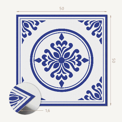 Panou decorativ pătrat Cercuri elegante cu detalii florale