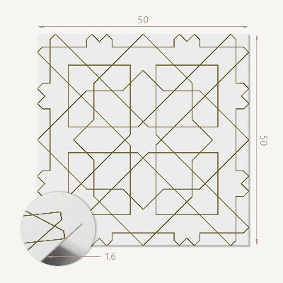 Panou decorativ bucatarie pătrat Aspect elegant de linii geometrice