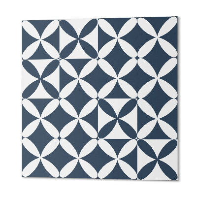 Panou decorativ bucatarie pătrat Flori geometrice într-un stil modern