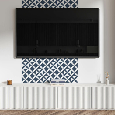 Panou decorativ bucatarie pătrat Flori geometrice într-un stil modern
