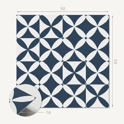 Panou decorativ bucatarie pătrat Flori geometrice într-un stil modern