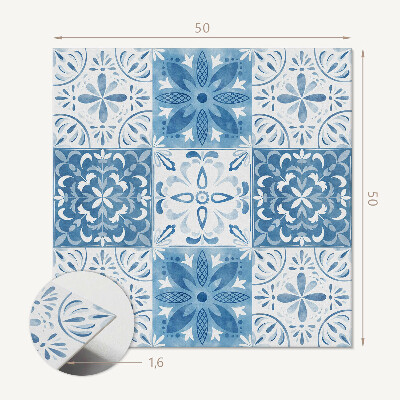 Panou decorativ pătrat Model cu gresie cu flori delicate