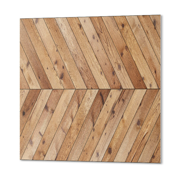Panou decorativ pătrat Model elegant de scânduri diagonale