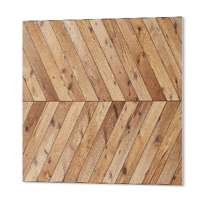 Panou decorativ pătrat Model elegant de scânduri diagonale