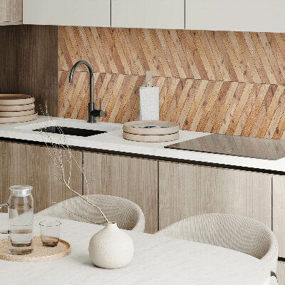 Panou decorativ pătrat Model elegant de scânduri diagonale