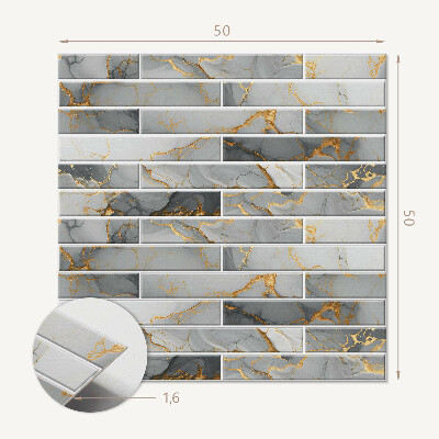 Panou decorativ bucatarie pătrat Design luxos de marmură