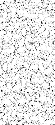 Roleta textila Desenează câini