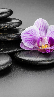 Roleta geam interior Orhidee pe pietre