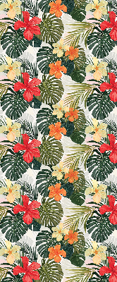 Roleta textila Flori și frunze tropicale