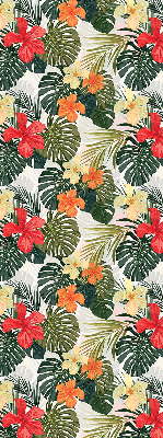 Roleta textila Flori și frunze tropicale