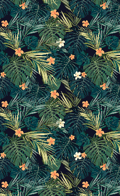 Roleta textila Frunze și flori tropicale