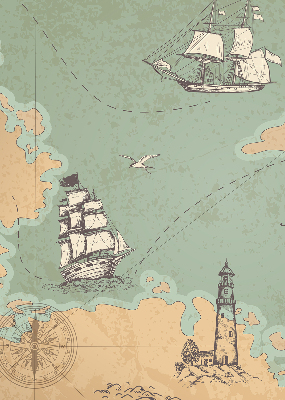 Roleta textila Harta oceanului