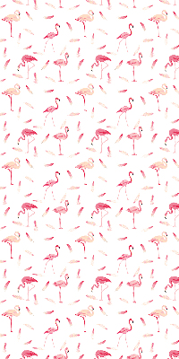 Roleta geam Flamingos și penele lor