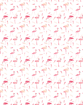 Roleta geam Flamingos și penele lor