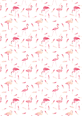 Roleta geam Flamingos și penele lor