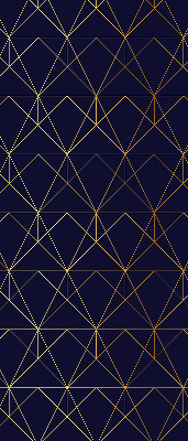 Roleta geam interior Linii galbene conectate la triunghiuri