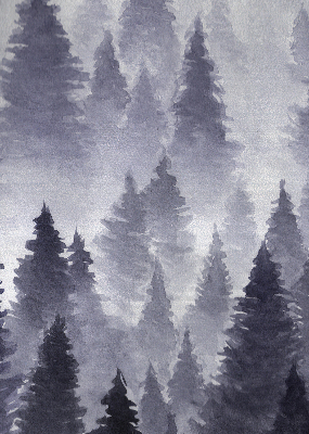 Roleta geam interior Pădure de ceață