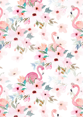 Roleta Flamingo printre flori