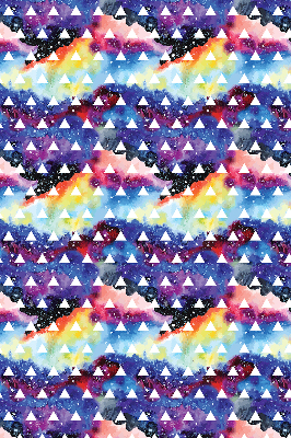 Roleta textila Triunghiuri albe pe un fundal colorat