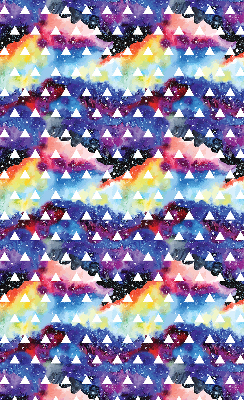 Roleta textila Triunghiuri albe pe un fundal colorat