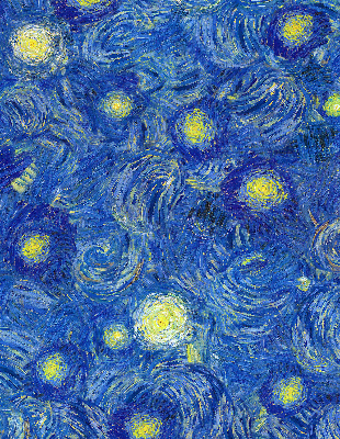 Roleta textila Imagine albastră pictată