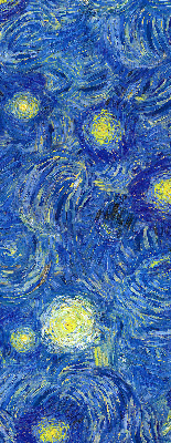 Roleta textila Imagine albastră pictată