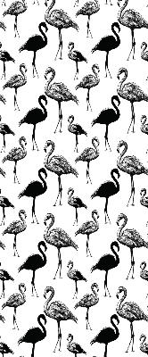 Roleta textila Flamingos negru