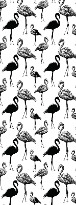 Roleta textila Flamingos negru