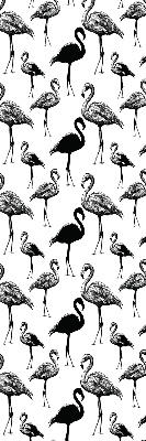 Roleta textila Flamingos negru