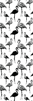 Roleta textila Flamingos negru