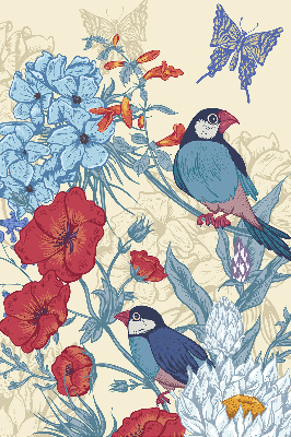 Roleta Păsări printre flori