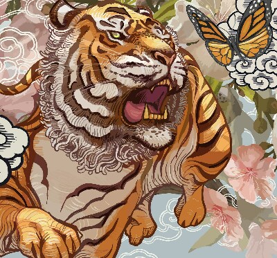 Roleta Tiger în flori