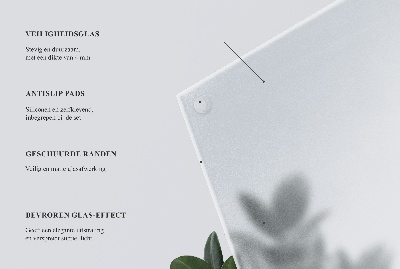 Blat de masă din sticlă pătrat semitransparent