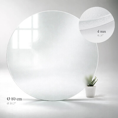 Blat de masă pentru bucătărie, rotund semitransparent